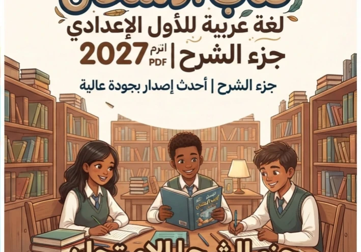 📥 تحميل كتاب الامتحان لغة عربية للصف الأول الإعدادي الترم الأول 2027 PDF جزء الشرح | أحدث إصدار بجودة عالية