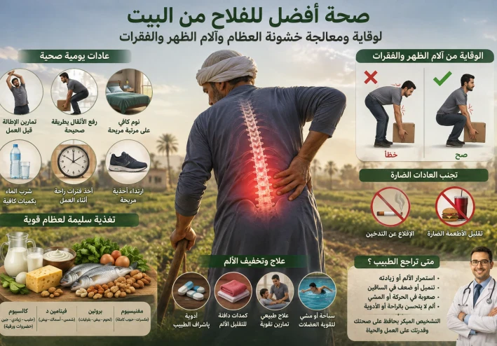 صحه أفضل للفلاحين والعاملين في البيت لعلاج خشونه العظام والام الظهر والفقرات