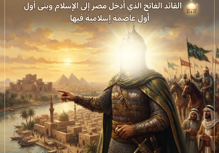 عمرو بن العاص رضي الله عنه.. القائد الفاتح الذي أدخل  الإسلام فى مصر  وبنى أول عاصمة إسلامية فيها