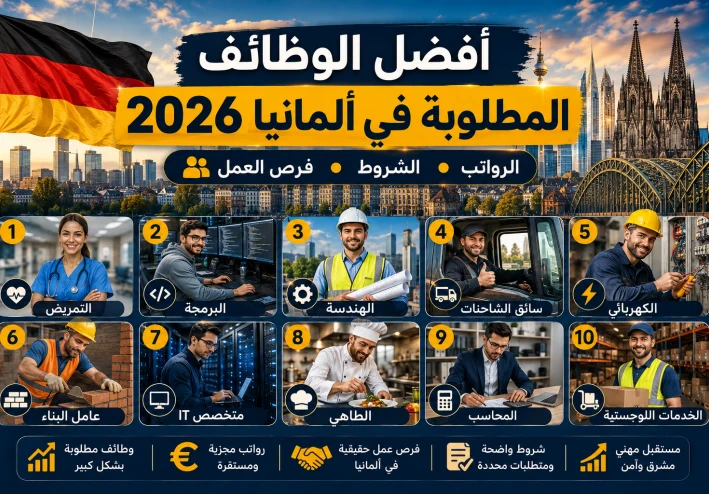 أفضل الوظائف المطلوبة في ألمانيا عام 2026