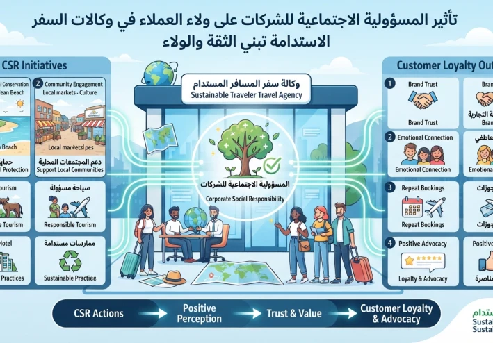 تأثير المسؤولية الاجتماعية للشركات على ولاء العملاء في وكالات السفر