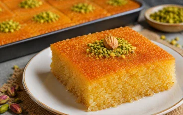 طريقة عمل البسبوسة الهشة في المنزل.. وصفة سهلة بمذاق لا يُقاوم