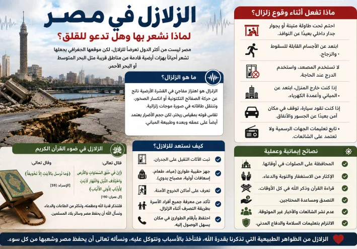 الزلازل في مصر.. لماذا نشعر بها وهل تدعو للقلق؟