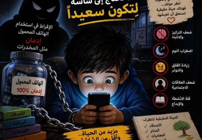 إدمان الأطفال على الهواتف المحمولة : ظاهرة مفزعة ،احذروا!