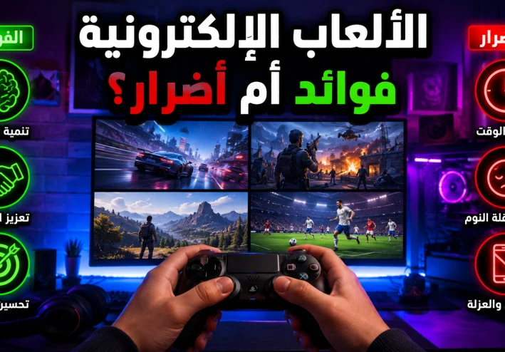 اكتشف كل ما تحتاج معرفته عن الألعاب الإلكترونية، من أهم فوائدها وأضرارها إلى أشهر أنواع الألعاب ومستقبل صناعة الجيمنج، مع نصائح للاستمتاع بالألعاب بشكل صحي ومتوازن.