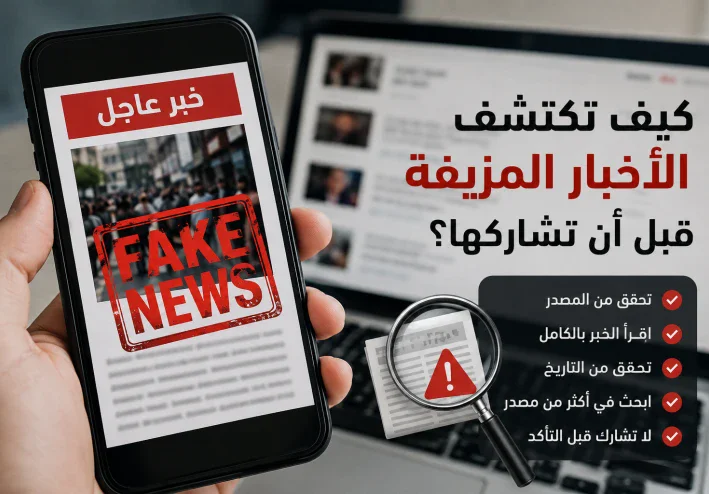 كيف تكتشف الأخبار المزيفة قبل أن تشاركها؟ دليل عملي لحماية نفسك من التضليل