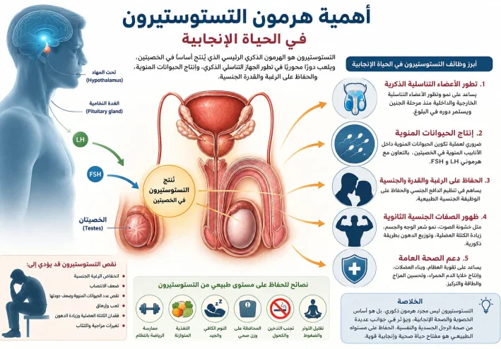 اهميه التستيرون في الصحه الانجابية
