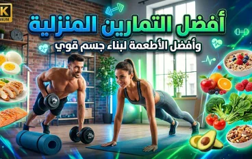 أفضل التمارين المنزلية والأطعمة المفيدة: دليلك الشامل لبناء جسم قوي وصحة أفضل