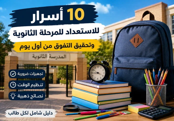 عشرة أسرار للتفوق في المرحلة الثانوية لن يخبروك بها عند بداية العام الجديد