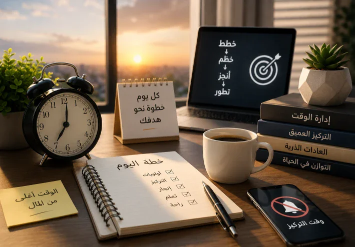 فن إدارة الوقت: كيف تنجز أكثر وتعيش بهدوء؟⁹
