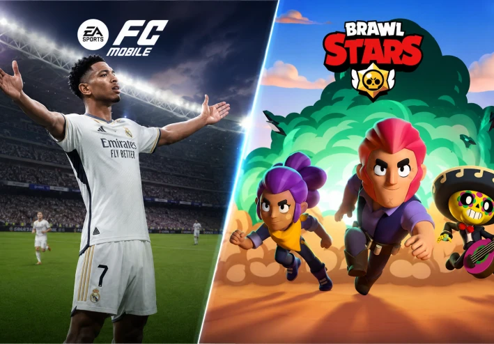 تعرف على مقارنة شاملة بين FC Mobile وBrawl Stars، واكتشف المميزات وأسلوب اللعب وأهم الفروقات لمساعدتك في اختيار اللعبة الأنسب لك في 2026.