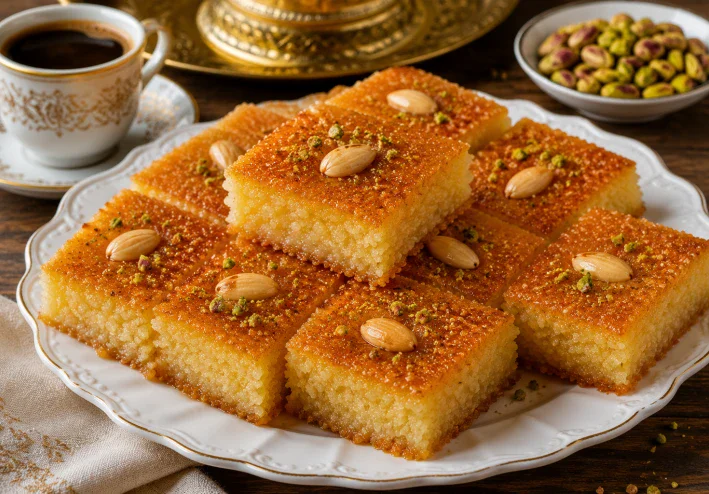 طريقة عمل البسبوسة المرملة في المنزل.. أسرار القوام الهش والطعم اللذيذ مثل المحلات