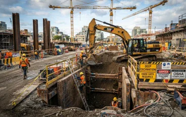 أعمال الحفر (Excavation Work): المخاطر وإجراءات السلامة وأفضل الممارسات في مواقع العمل