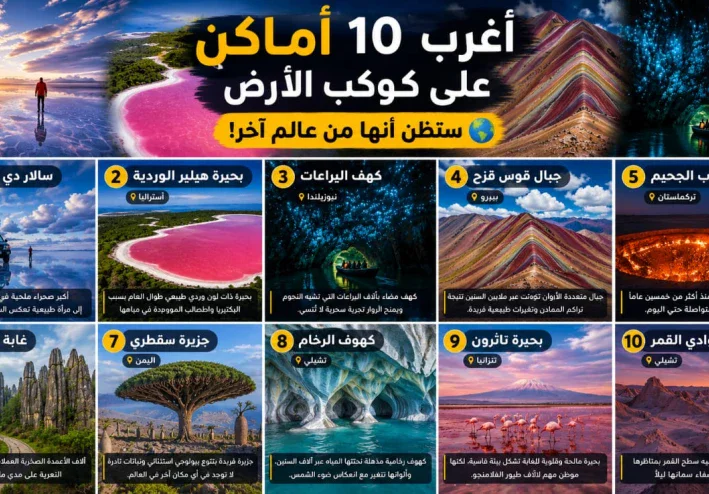 أغرب 10 أماكن على كوكب الأرض ستظن أنها من عالم آخر