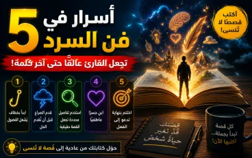 5 أسرار في فن السرد تجعل القارئ عالقًا حتى آخر كلمة!