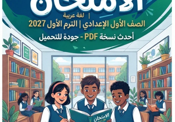 📗تحميل كتاب الامتحان لغة عربية الصف الأول الإعدادي الترم الأول 2027 PDF النسخة الجديدة | أحدث إصدار بجودة عالية