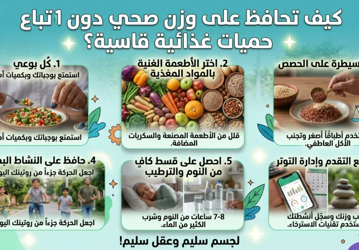 كيف تحافظ على وزن صحي دون اتباع حميات غذائية قاسية؟