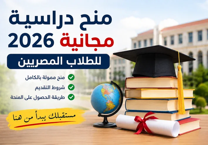 منح دراسية مجانية 2026 للطلاب المصريين بعد الثانوية   العامة منح ممولة بالكامل وطريقة التقديم