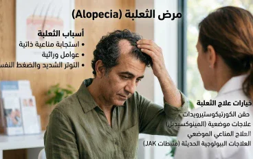 (مرض الثعلبه للشعر)  اسبابه و علاجاته