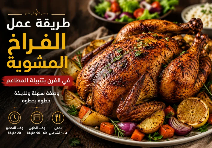 طريقة عمل الفراخ المشوية في المنزل بتتبيلة المطاعم