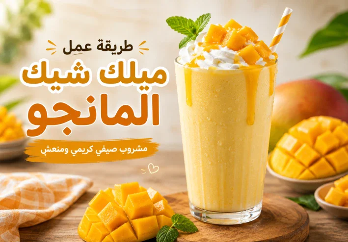 طريقة عمل ميلك شيك المانجو في المنزل