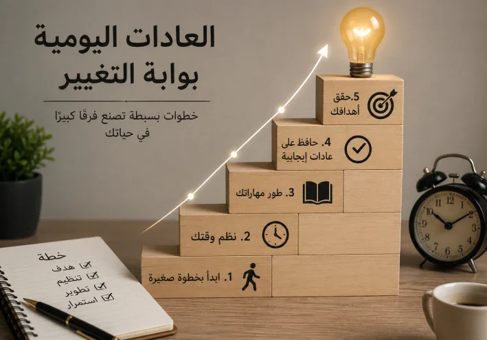 «من العادات الصغيرة إلى الإنجازات الكبيرة: خطوات نحو حياة أفضل»