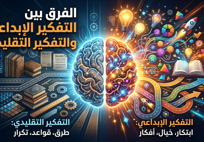 الفرق بين التفكير الإبداعي والتفكير التقليدي
