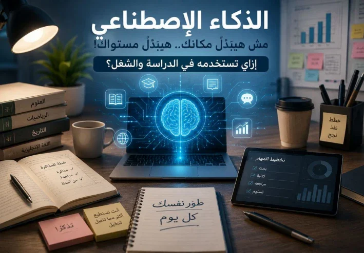 الذكاء الاصطناعي مش هيبدّل مكانك.. هيبدّل مستواك! إزاي تستخدمه في الدراسة والشغل؟