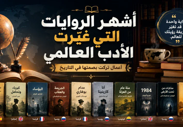 📚 أشهر الروايات التي غيّرت الأدب العالمي.. أعمال تركت بصمتها في التاريخ
