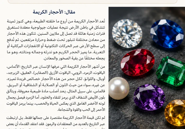 الأحجار الكريمة: كنوز الطبيعة وسحر الجمال