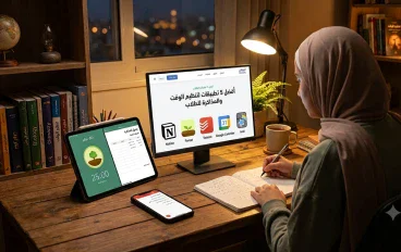أفضل 5 تطبيقات مجانية لتنظيم الوقت والمذاكرة وزيادة التركيز للطلاب.