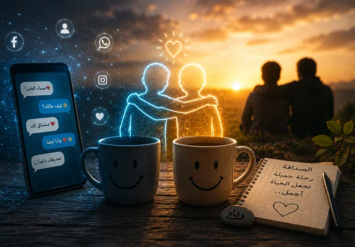 الصداقة الإلكترونية بين الوهم والواقع