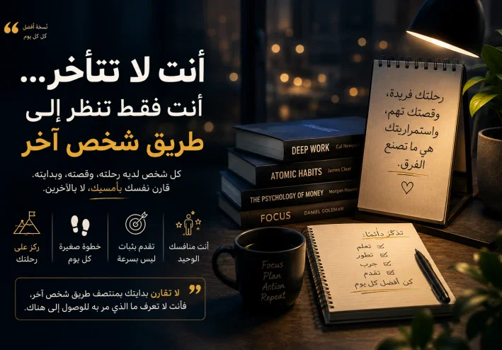 أنت لا تتأخر… أنت فقط تنظر إلى طريق شخص آخر