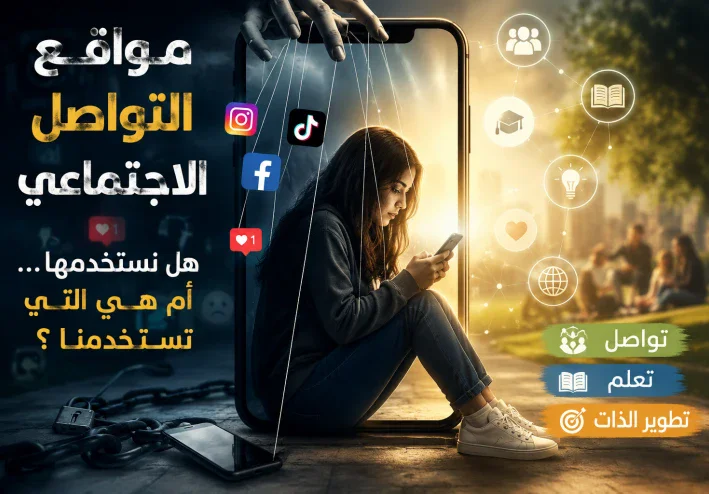 مواقع التواصل الاجتماعي: هل نستخدمها… أم هي التي تستخدمنا؟