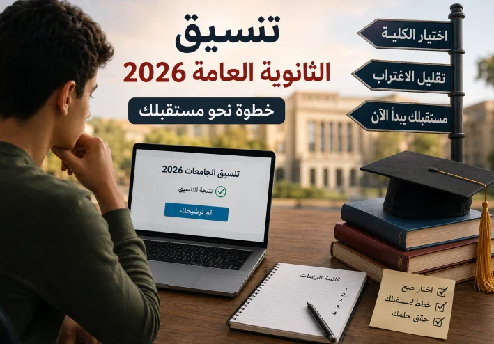 تنسيق الثانوية العامة 2026.. دليلك الكامل لاختيار الكلية وتقليل الاغتراب بعد ظهور النتيجة