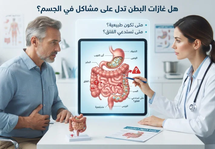هل غازات البطن تدل على وجود مشاكل فى الجسم؟