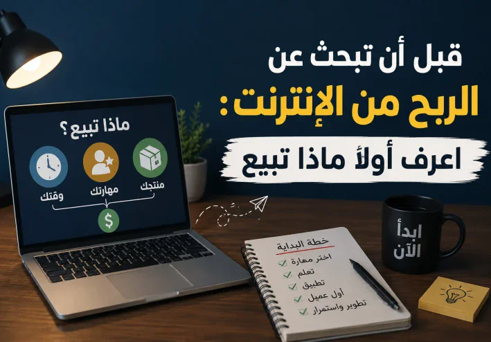 قبل أن تبحث عن طريقة للربح من الإنترنت، اعرف أولًا ماذا تبيع