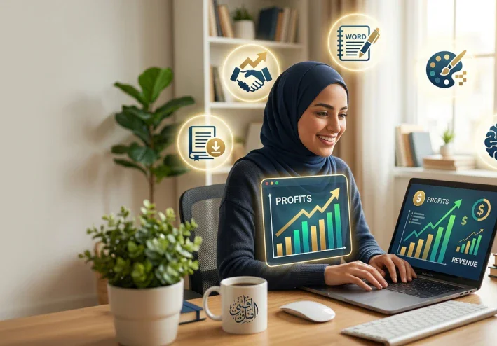 الربح من الإنترنت للمبتدئين: 6 خطوات لتحويل مهاراتك إلى دخل حقيقي