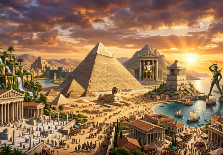 عجائب الدنيا السبع القديمة: أعظم آثار الحضارات التي أبهرت العالم