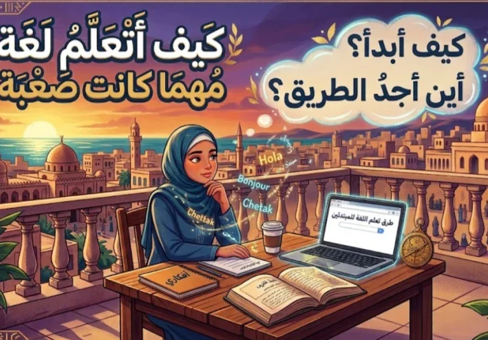 كيف  اتعلم اي لغه مهما كانت صعبه