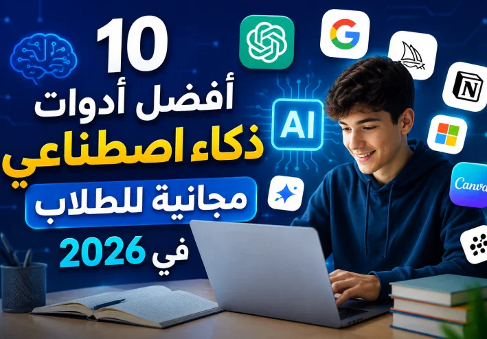 10 أفضل أدوات ذكاء اصطناعي مجانية للطلاب في 2026