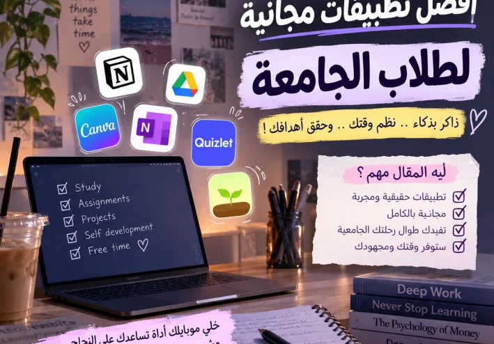 6 تطبيقات مجانية لطلاب الجامعة هتغيّر طريقة مذاكرتك وتوفّر وقتك!