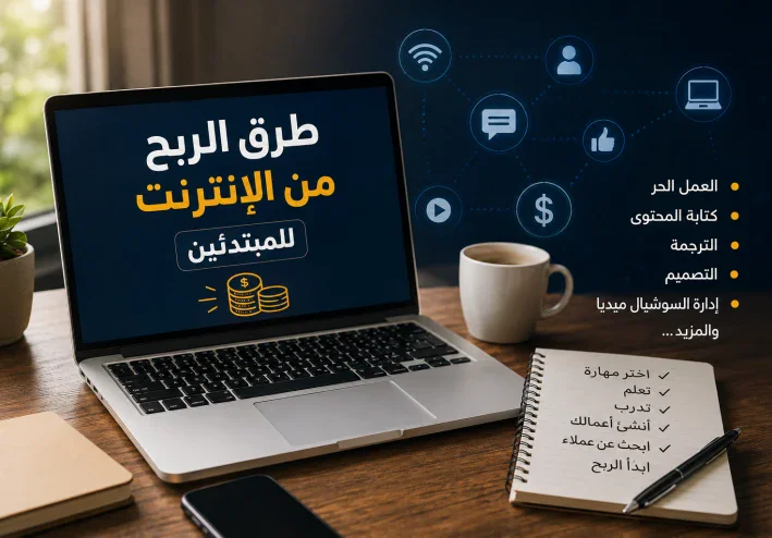 كيف تبدأ الربح من الإنترنت من الصفر؟ دليل عملي للمبتدئين