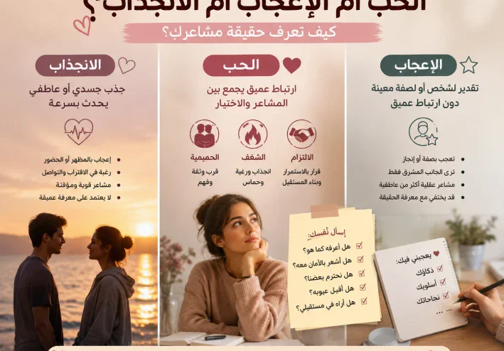 الحب أم الإعجاب أم الانجذاب؟ كيف تعرف حقيقة مشاعرك؟