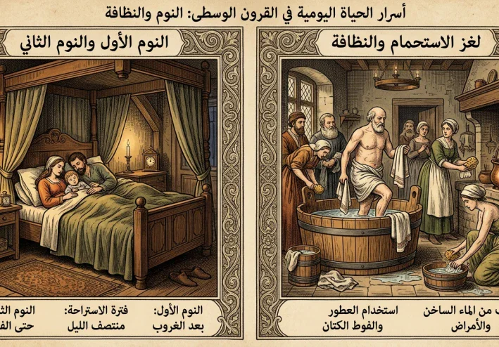 كيف كان القدماء يعيشون يومياتهم؟ أسرار النوم والنظافة في القرون الوسطى!