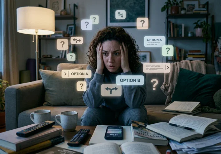 إرهاق الخيارات المتاحة (Decision Fatigue): كيف تستنزف التفاصيل الصغير طاقتك قبل أن يبدأ يومك؟