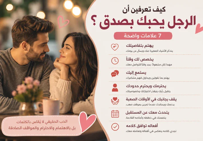 كيف.   تعرفين.   أن     الرجل  يحبك    بصدق؟    7 علامات.    واضحة