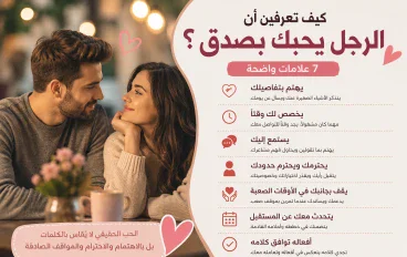 كيف.   تعرفين.   أن     الرجل  يحبك    بصدق؟    7 علامات.    واضحة