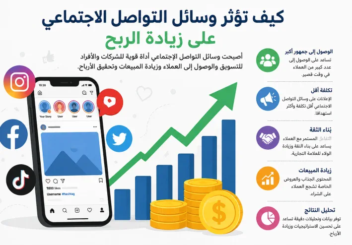 كيف تؤثر وسائل التواصل الاجتماعي على زيادة الربح؟