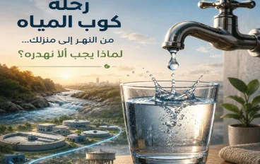 رحلة كوب المياه من النهر إلى منزلك... لماذا يجب ألا نهدره؟